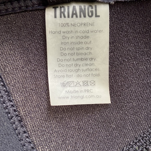 Triangl Ollie Coco Moon Bikini Top Neoprene Mesh Crochet Yellow Black Small - Picture 7 of 16